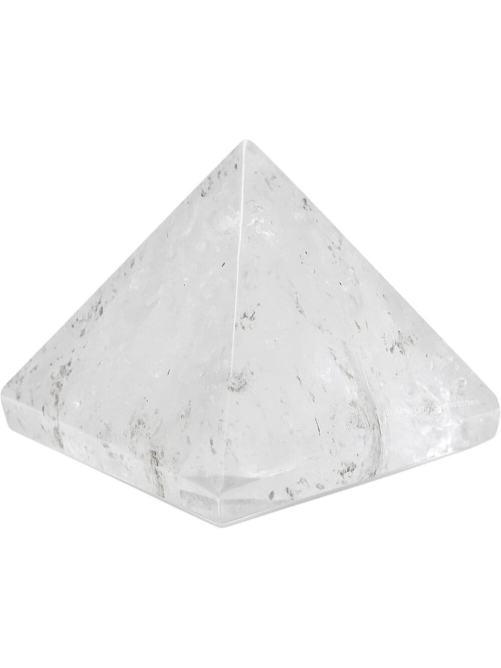 Clear Quartz Pyramid Crystal Healing Stone - 2" Natural Gemstone for Meditation
